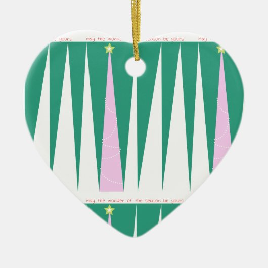 シーズンの不思議なクリスマスツリー セラミックオーナメント (正面)