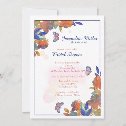 シーズンの変更招待状 招待状 (正面)