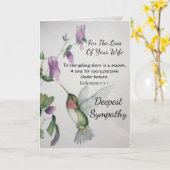 シーズンの宗教的妻の悔やみや弔慰 カード (黄色い花)