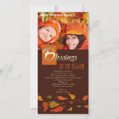 シーズンの恵み感謝祭フォトカード シーズンカード (正面)