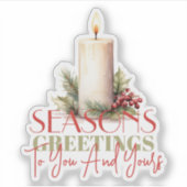 シーズンの挨拶とお休み シール (正面)