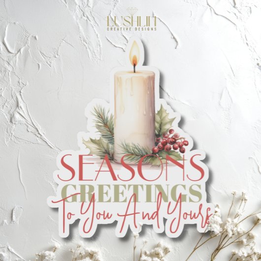 シーズンの挨拶とお休み シール