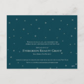 シーズンの挨拶のエステート実在ビジネスのクリスマス シーズンポストカード (裏面)