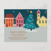 シーズンの挨拶のエステート実在ビジネスのクリスマス シーズンポストカード (正面)