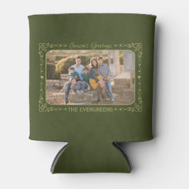 シーズンの挨拶のカスタム写真と名前はクーラー 缶クーラー