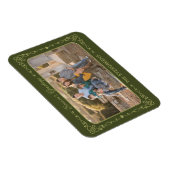 シーズンの挨拶のカスタム写真と名前マグネット マグネット (右側)