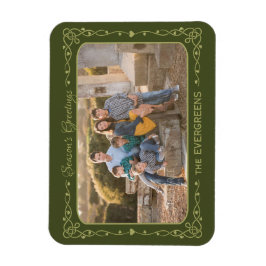 シーズンの挨拶のカスタム写真と名前マグネット マグネット