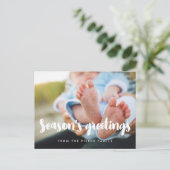 シーズンの挨拶の休日モダンの写真 ポストカード (スタンド正面)