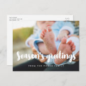 シーズンの挨拶の休日モダンの写真 ポストカード (正面/裏面)