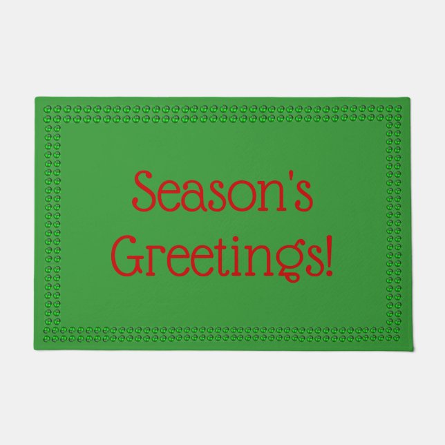 シーズンの挨拶の形式、24インチx 36インチ ドアマット (正面)