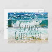 シーズンの挨拶の新しいホーム 案内ポストカード (正面/裏面)