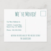 シーズンの挨拶の新しいホーム 案内ポストカード (裏面)