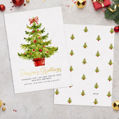 シーズンの挨拶の水エレガント色の木スクリプト 箔シーズンカード