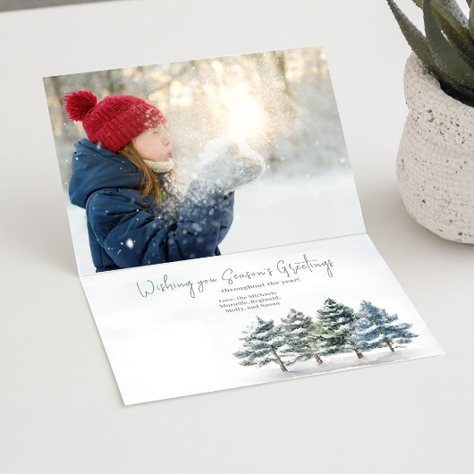シーズンの挨拶ウィンターパイン2写真 カード