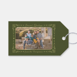 シーズンの挨拶カスタムの写真と名前の贈り物ラベル ギフトタグ