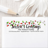 シーズンの挨拶クリスマスツリーのライトラベル ラベル (インサイチュ)