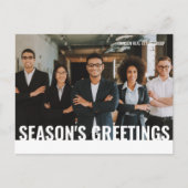 シーズンの挨拶シンプルのモダンカスタム写真 シーズンポストカード (正面)