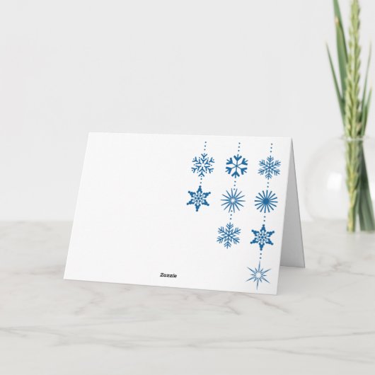 シーズンの挨拶スノーフレーク折り畳みカード シーズンカード (裏面)