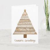 シーズンの挨拶ニュートラル和紙テープツリー シーズンカード (正面)