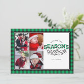 シーズンの挨拶バッファロープレイドグリーン4枚写真 シーズンカード (スタンド正面)