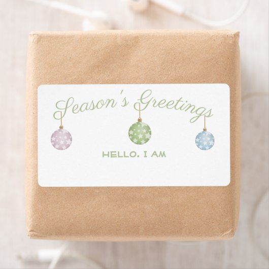 シーズンの挨拶パーティーオーナメント紙名タグ ラベル (インサイチュ)