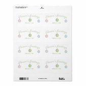 シーズンの挨拶パーティーオーナメント紙名タグ ラベル (フルシート)