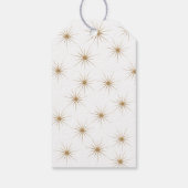 シーズンの挨拶ホワイトポインセチアの姓 ギフトタグ (裏面)