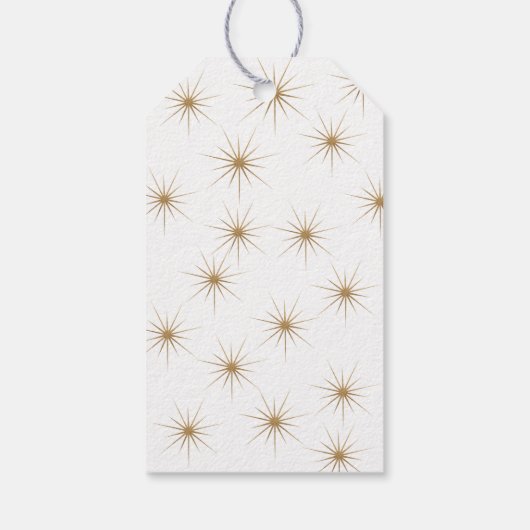 シーズンの挨拶ホワイトポインセチアの姓 ギフトタグ (裏面)