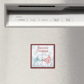 シーズンの挨拶ポーラーベア マグネット (インサイチュ (食洗機))