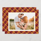 シーズンの挨拶ミッドセンチュリーの写真 シーズンカード (正面/裏面)