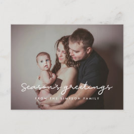 シーズンの挨拶ミニマルな休日の写真 ポストカード