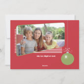 シーズンの挨拶レトロ2写真クリスマス シーズンカード (裏面)