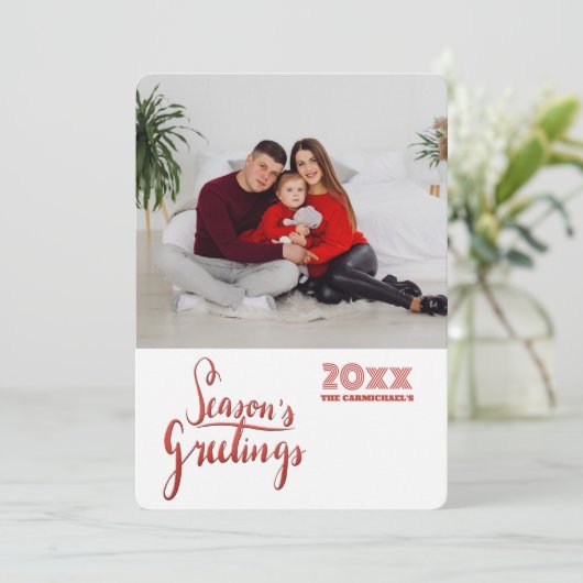 シーズンの挨拶写真ホリデーのグリーティングカード シーズンカード (スタンド正面)
