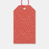 シーズンの挨拶可愛い赤いミトン ギフトタグ (裏面)