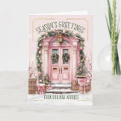 シーズンの挨拶新しいアドレスPink New Home シーズンカード (正面)