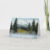 シーズンの挨拶風光明媚な山の風景写真 シーズンカード (正面)