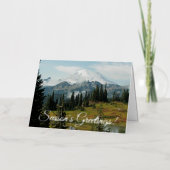 シーズンの挨拶風光明媚な山景色 箔シーズンカード (正面)