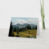 シーズンの挨拶風光明媚な山景色 箔シーズンカード (正面)