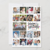 シーズンの挨拶18枚の写真キャプション年レビュー シーズンカード (正面)