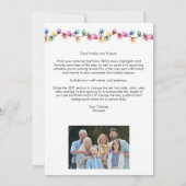 シーズンの挨拶18枚の写真キャプション年レビュー シーズンカード (裏面)