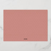 シーズンの挨拶2スタイリッシュ写真ミニマルバラ 箔シーズンカード (裏面)