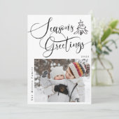 シーズンの挨拶2モダンフォトホリデーカード 招待状 (スタンド正面)