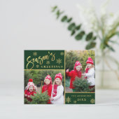 シーズンの挨拶2モダン写真の挨拶 ポストカード (スタンド正面)