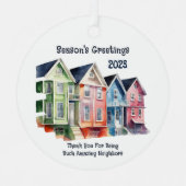 シーズンの挨拶2023隣人 メタルオーナメント (正面)