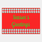 シーズンの挨拶3パックラッピング紙 ラッピングペーパーシート (正面)