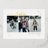 シーズンの挨拶3写真 箔シーズンカード (正面)