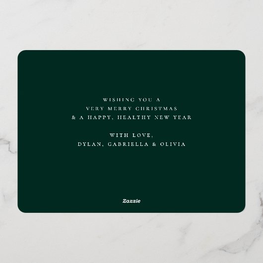 シーズンの挨拶3写真 箔シーズンカード (裏面)