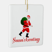 シーズンの挨拶 – サンタクロース セラミックオーナメント (右)
