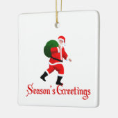 シーズンの挨拶 – サンタクロース セラミックオーナメント (左)