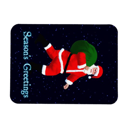 シーズンの挨拶 – サンタクロース マグネット (横)